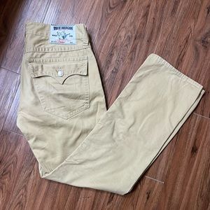 Mens True Religion low rise straight leg khaki pants